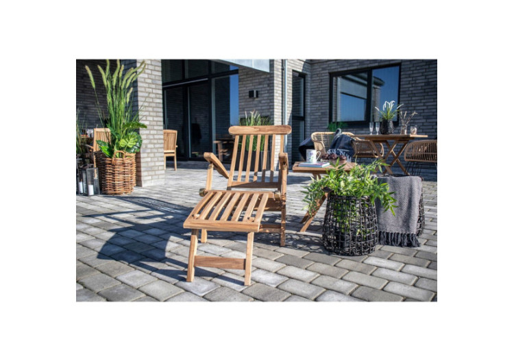 Chaise de Plage ARRECIFE - Chaise en teck avec dossier réglable en 4 positions - 7001120 - House Nordic 2