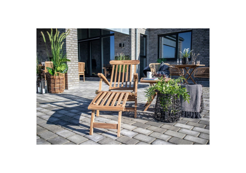 Chaise de Plage ARRECIFE - Chaise en teck avec dossier réglable en 4 positions - 7001120 - House Nordic