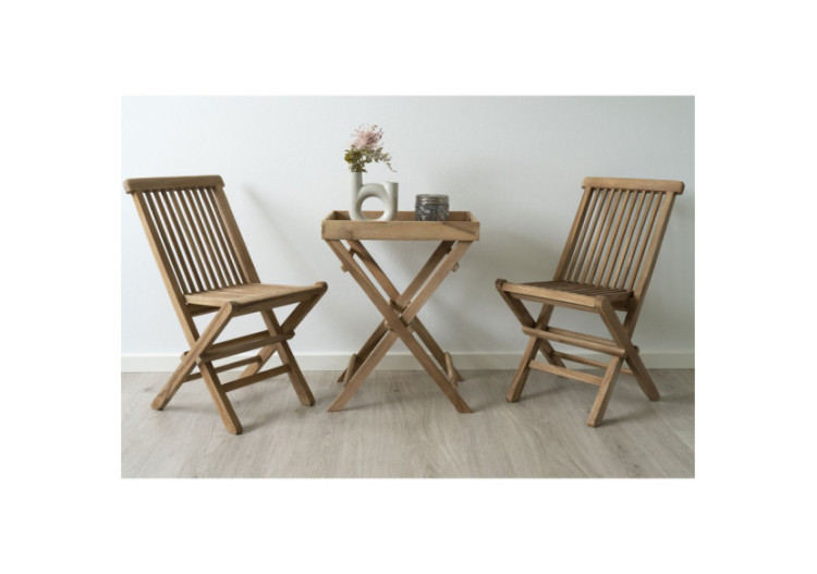 Table Plateau RONDA - Table plateau en teck 29*39*h49,5 cm - 7501005 - House Nordic 2