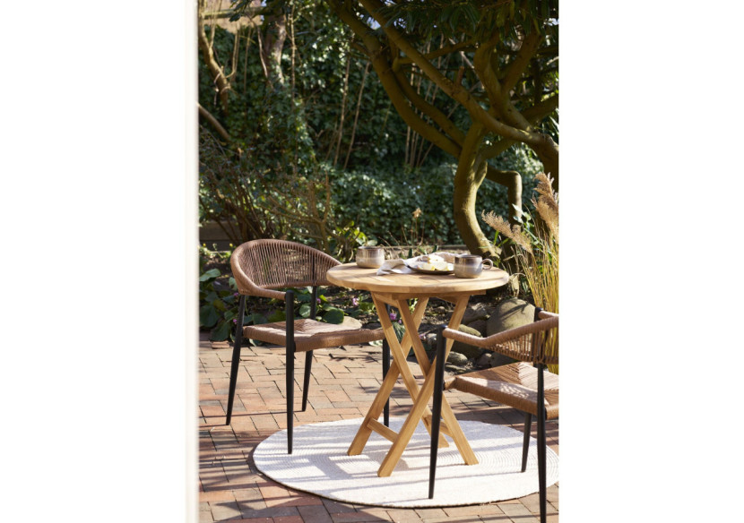 Table à Manger OVIEDO - Table à manger en teck 70x75cm - 7501100 - House Nordic Table à Manger OVIEDO - Table à manger en teck 70x75cm - 7501100 - House Nordic