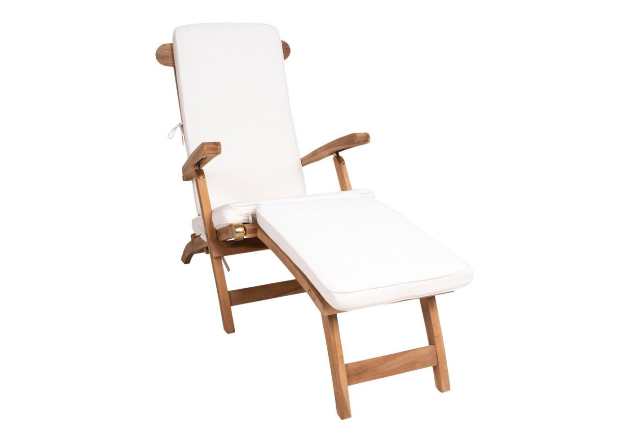 Fauteuil Arrecife - Coussin en coton blanc pour chaise de jardin - 8001120 - House Nordic