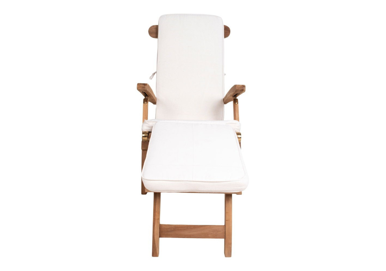 Fauteuil Arrecife - Coussin en coton blanc pour chaise de jardin - 8001120 - House Nordic
