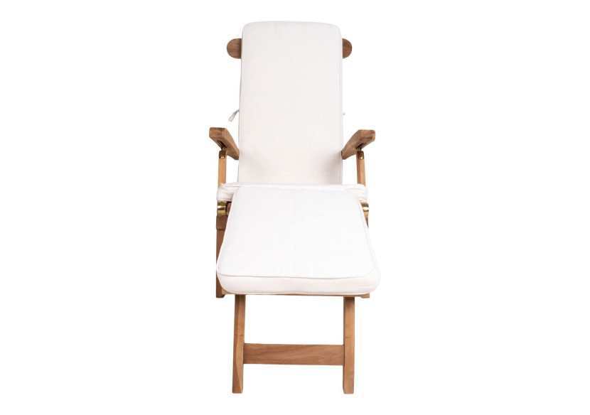 Fauteuil Arrecife - Coussin en coton blanc pour chaise de jardin - 8001120 - House Nordic