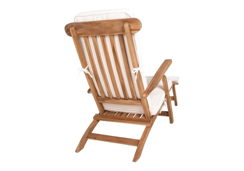 Fauteuil Arrecife - Coussin en coton blanc pour chaise de jardin - 8001120 - House Nordic