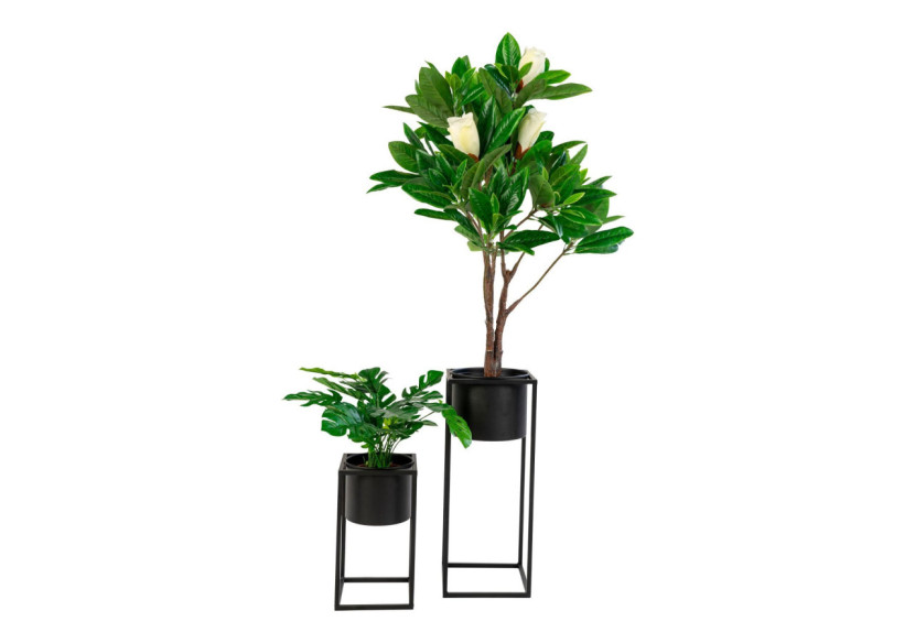 Pots de Fleurs Marla - Ensemble de 2 pots en acier noir - 9001115 - House Nordic