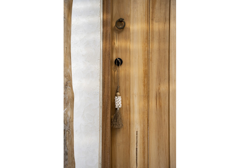 Tassel en Coquillage et Raffia - Artisanat Balinais - BALE058NW - Bazar Bizar