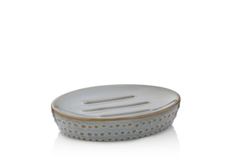 Porte-savon Dots - Design gris-brun, 12 cm - KE 236006 - Kela Badkamer