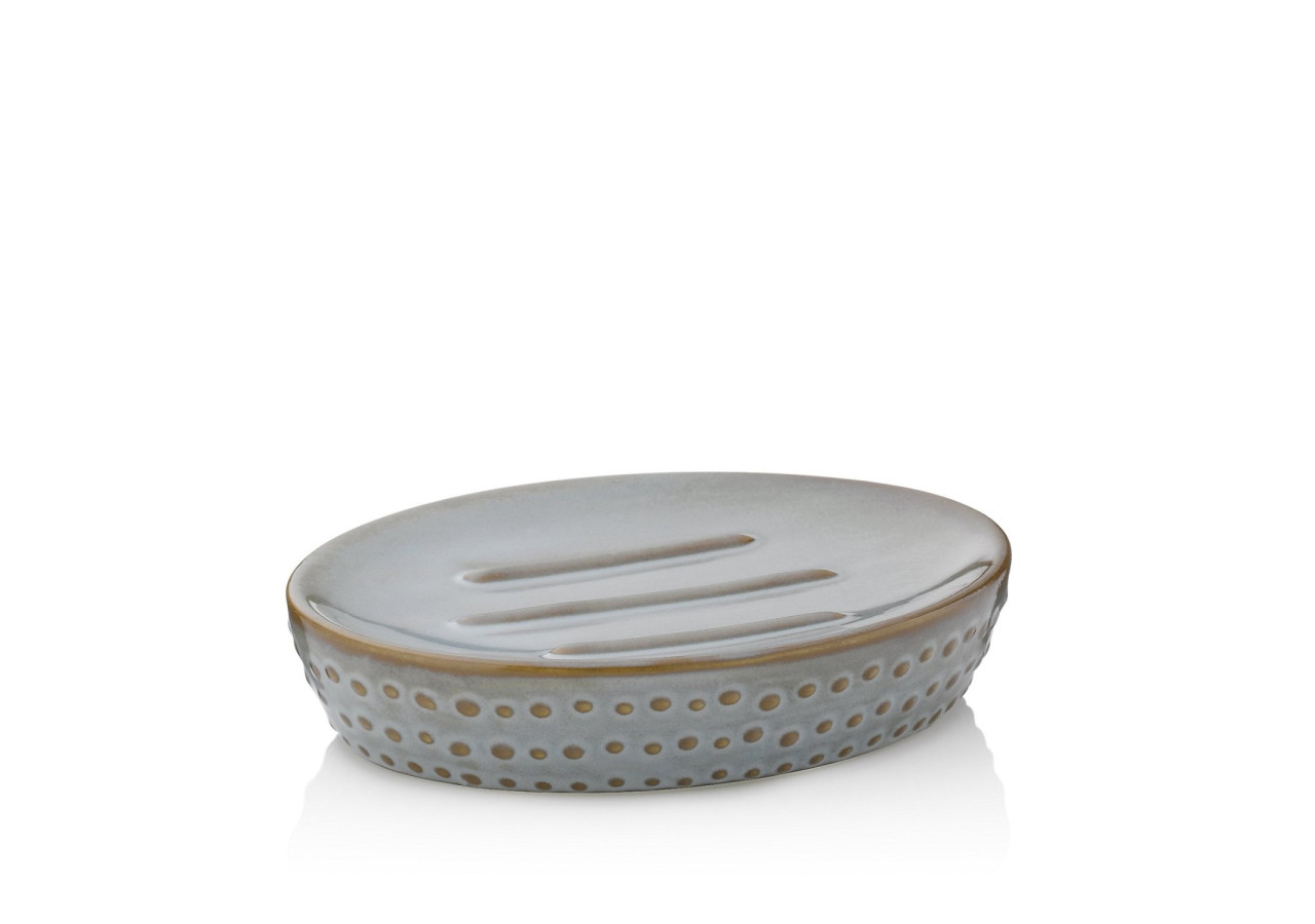 Porte-savon Dots - Design gris-brun, 12 cm - KE 236006 - Kela Badkamer