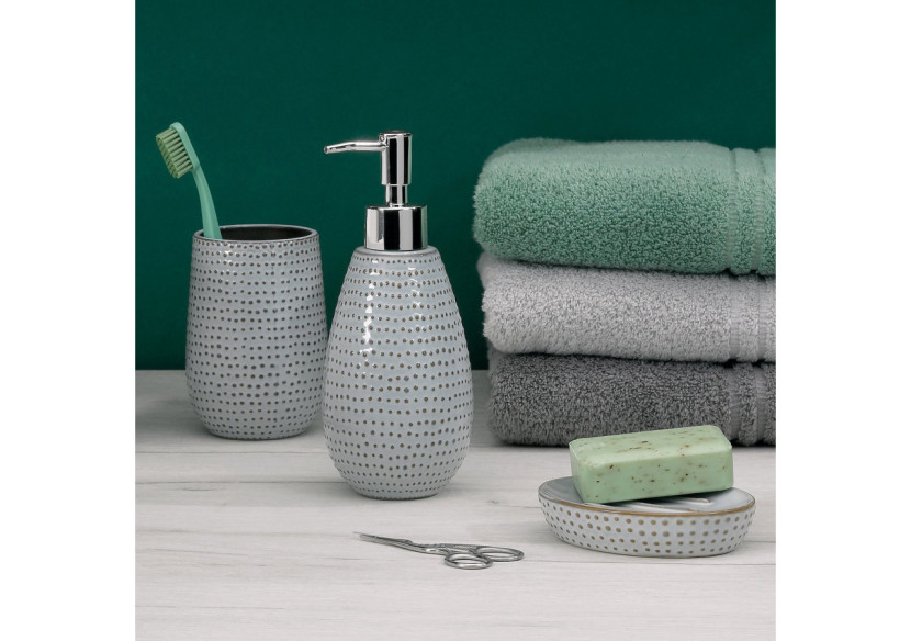 Porte-savon Dots - Design gris-brun, 12 cm - KE 236006 - Kela Badkamer Porte-savon Dots - Design gris-brun, 12 cm - KE 236006 - Kela Badkamer