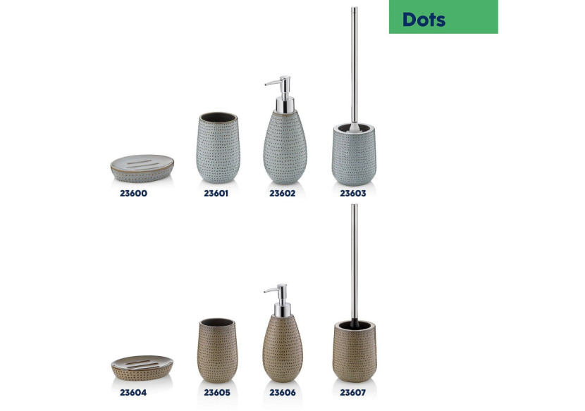 Porte-savon Dots - Design gris-brun, 12 cm - KE 236006 - Kela Badkamer Porte-savon Dots - Design gris-brun, 12 cm - KE 236006 - Kela Badkamer