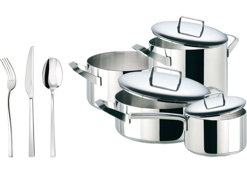 Set de Casseroles Sambonet - 7 pièces avec support à couverts - SA 894237 - Sambonet