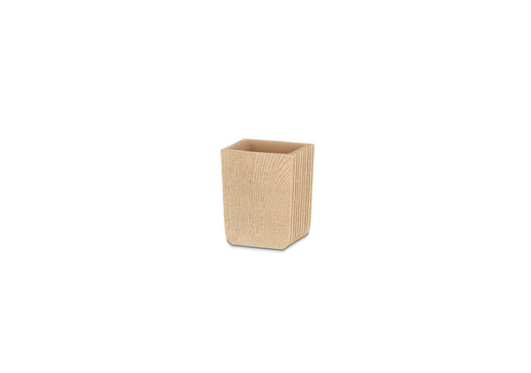 Mug de Salle de Bain Kaiu - Accessoire en plastique design bois 8 x 6 x 9,5 cm - KE 236839 - Kela Badkamer
