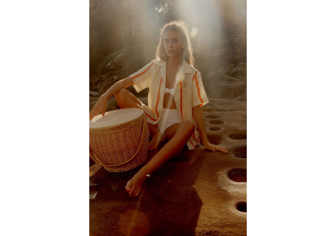 Panier de Pique-Nique et Glacière Sunnylife - 35L rond avec planche à découper - SL 056462 - Sunnylife