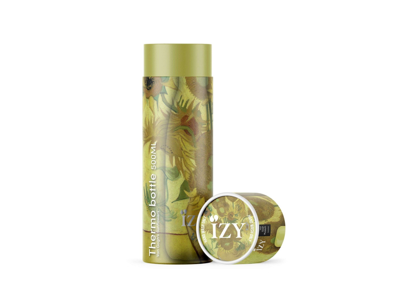 Thermos IZY Vincent van Gogh - Zéro déchet 500 ml avec design de tournesols - IZ 027068 - IZY Bottles