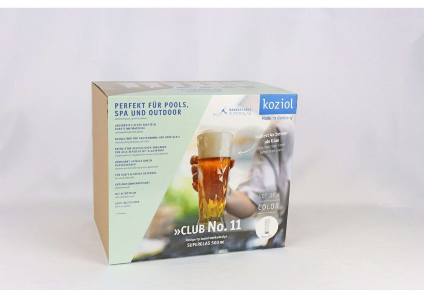 Verre à bière Club No. 11 - Résistant et design isolant - KZ 496794 - Koziol