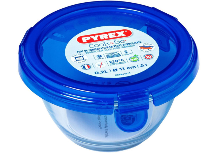 Bac Cuisiner & Emporter Rond avec Couvercle - 0,2 L en Verre Borosilicate - PY 279284 - Pyrex 2