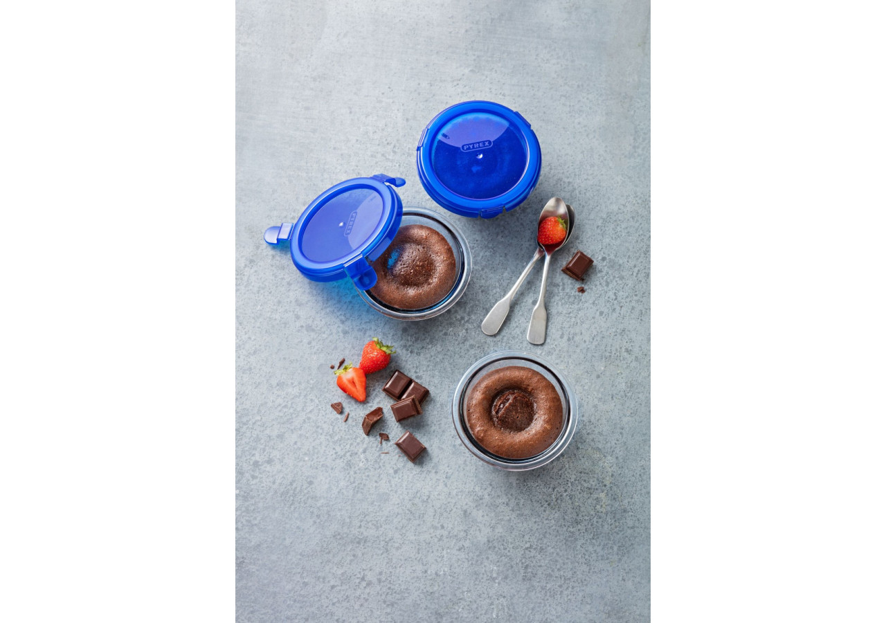 Bac Cuisiner & Emporter Rond avec Couvercle - 0,2 L en Verre Borosilicate - PY 279284 - Pyrex