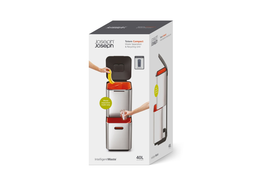 Poubelle Totem Compact 2x20 L - Système de Tri Intelligent - JJ 001068 - Joseph Joseph Poubelle Totem Compact 2x20 L - Système de Tri Intelligent - JJ 001068 - Joseph Joseph
