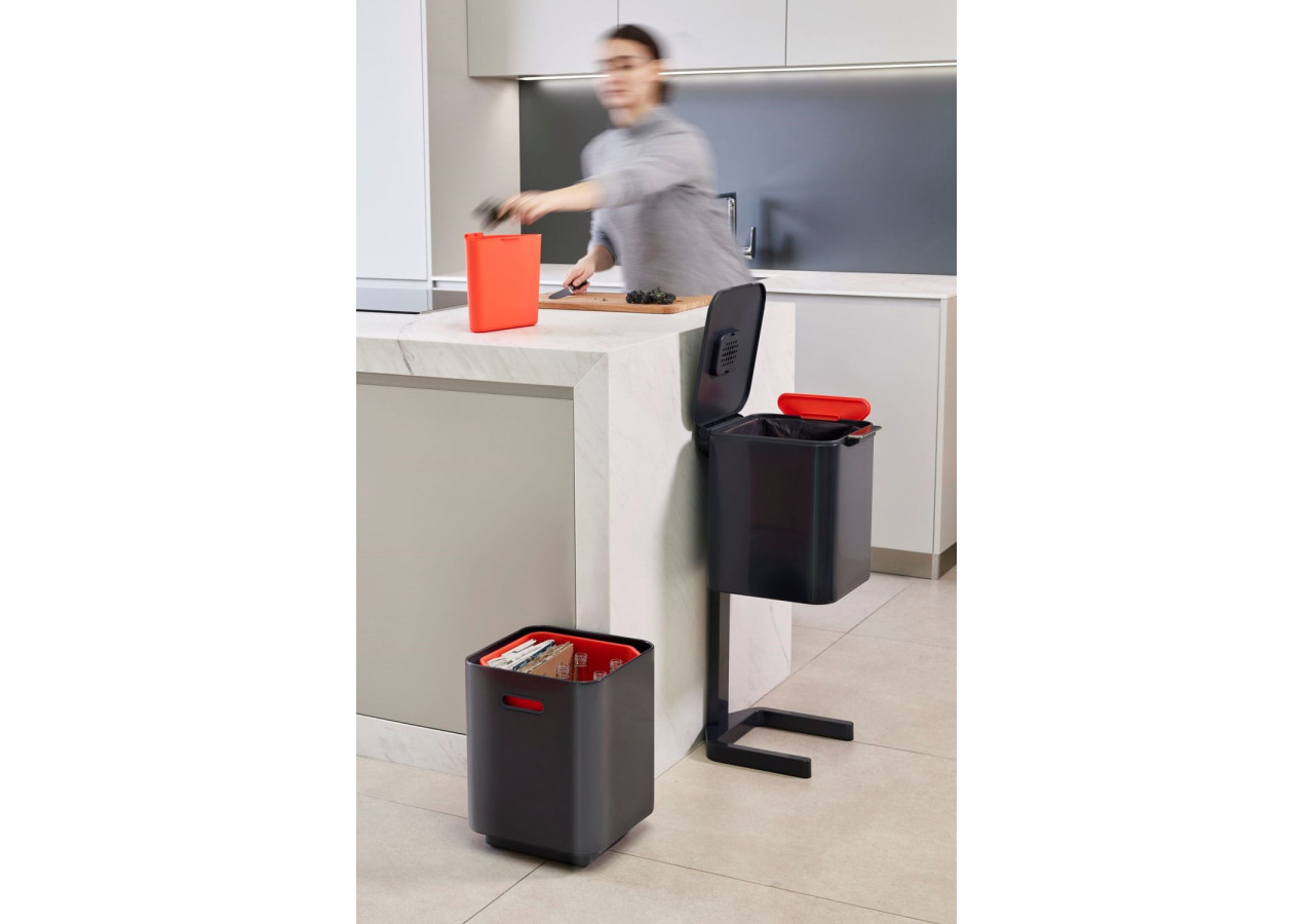 Poubelle Totem Compact 2x20 L - Système de Tri Intelligent - JJ 001068 - Joseph Joseph