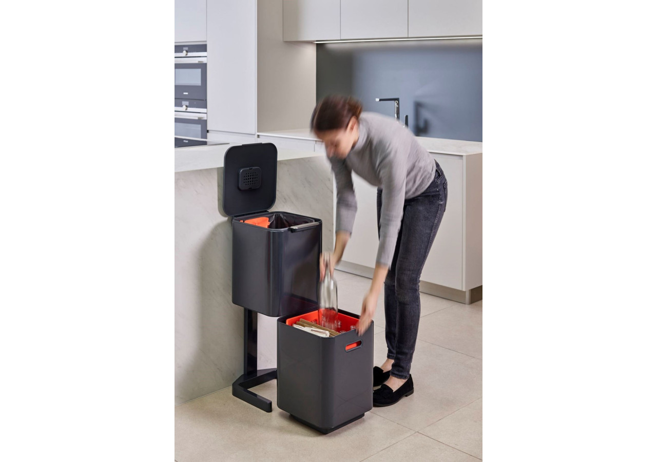Poubelle Totem Compact 2x20 L - Système de Tri Intelligent - JJ 001068 - Joseph Joseph