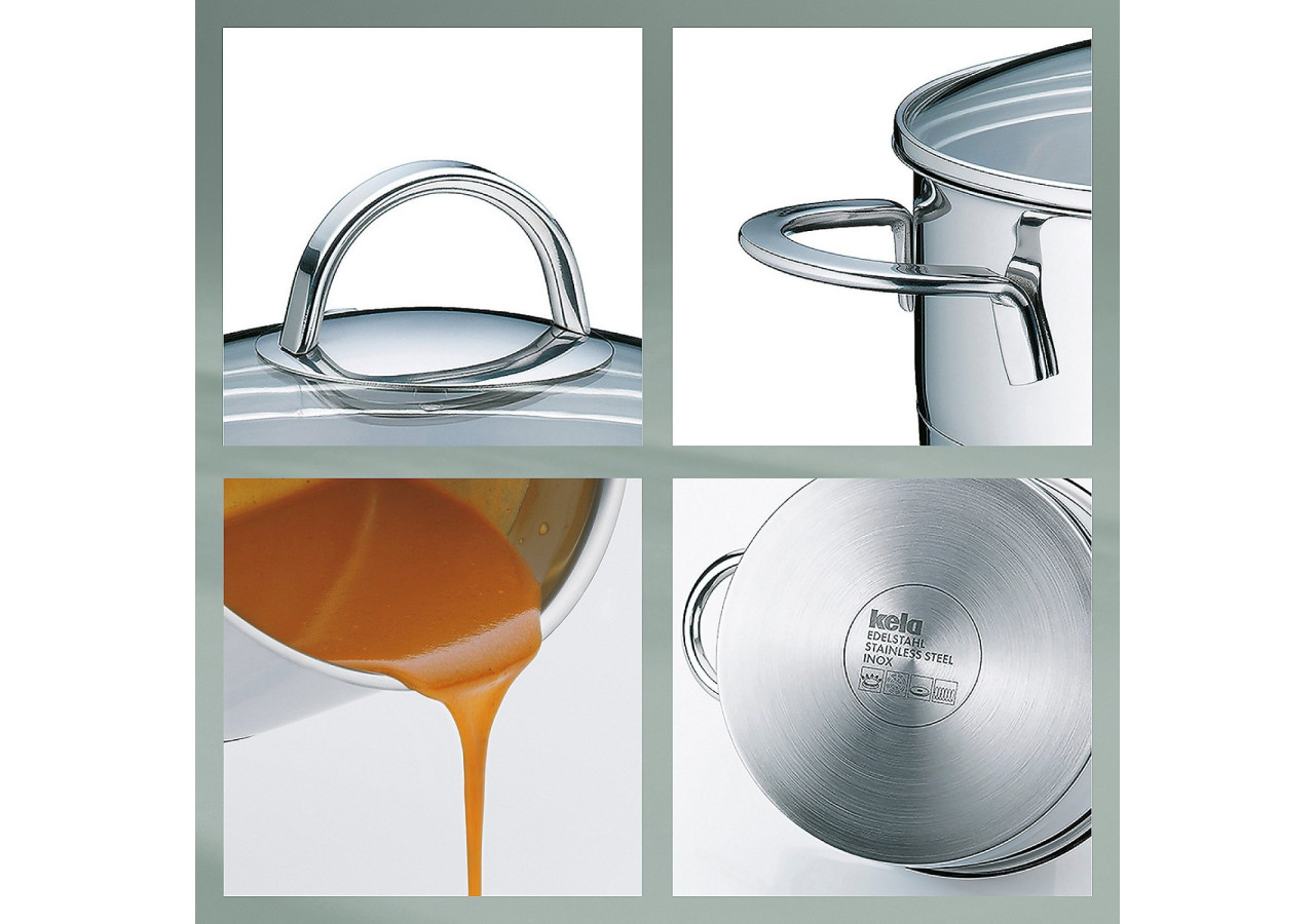 Casserole Cailin - Acier Inox 1,8 L avec Bec Verseur - KE 109638 - Kela Keuken