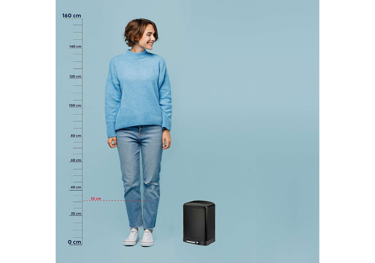 Poubelle Davino avec Pédale - 6 L, Design Élégant - KE 229756 - Kela Badkamer