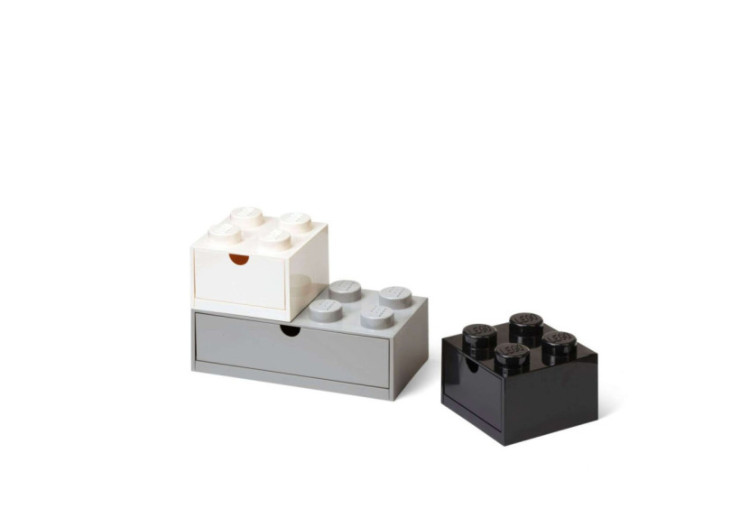 Boîte de rangement Bureaulade Brick Monochrome - Set de 3 tiroirs empilables - RC 249823 - Lego