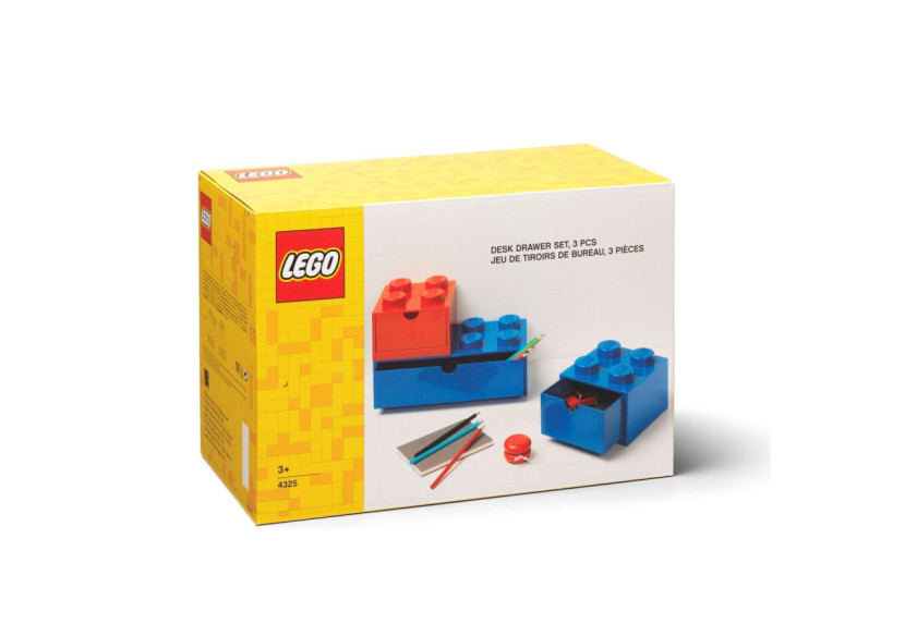Boîte de rangement Bureaulade Brick Color - Set de 3 tiroirs colorés - RC 249830 - Lego