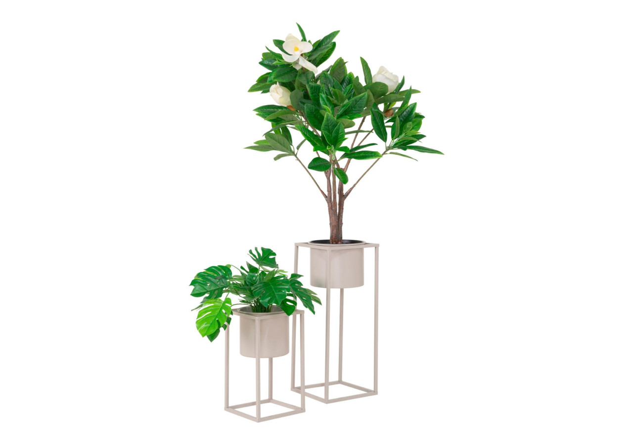 Pots de Fleurs Marla - Ensemble de 2 pots en beige gris - 9001116 - House Nordic