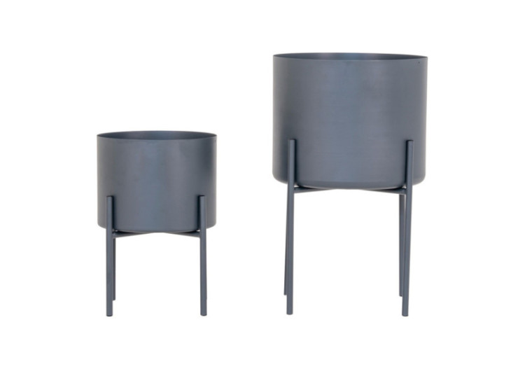 Pots de Fleurs Pavia - Ensemble de 2 pots en gris - 9001175 - House Nordic