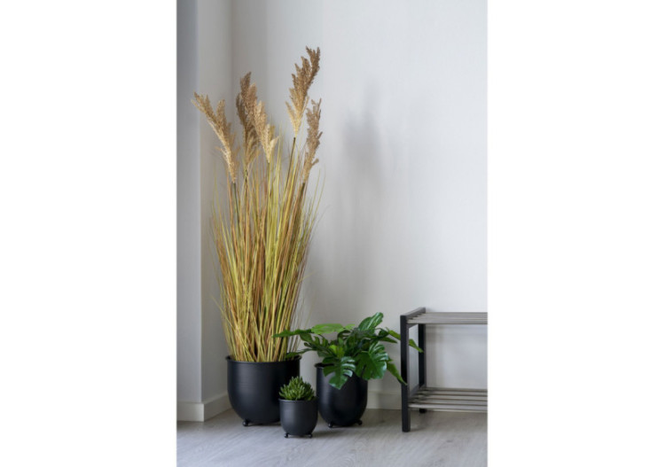 Pots de Fleurs Nova - Ensemble de 3 pots en métal noir - 9001190 - House Nordic 2