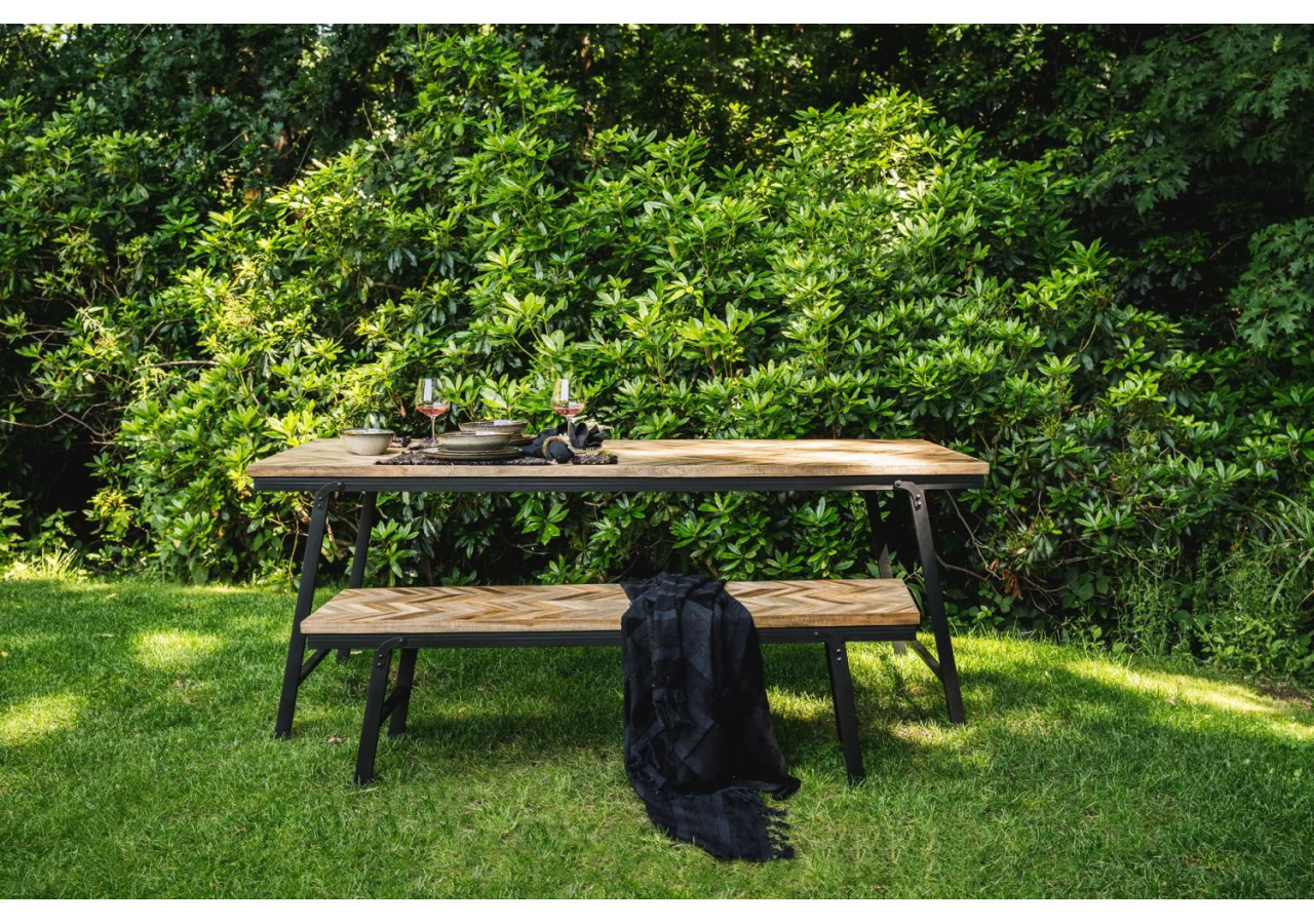 Banc Herringbone - Naturel 150 cm - INSU002N-150 - Bazar Bizar