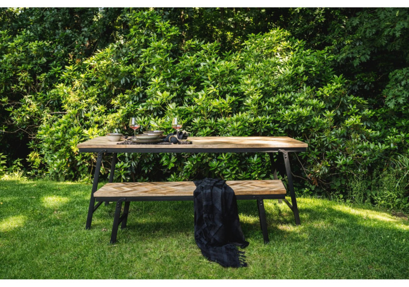 Banc Herringbone - Naturel 150 cm - INSU002N-150 - Bazar Bizar