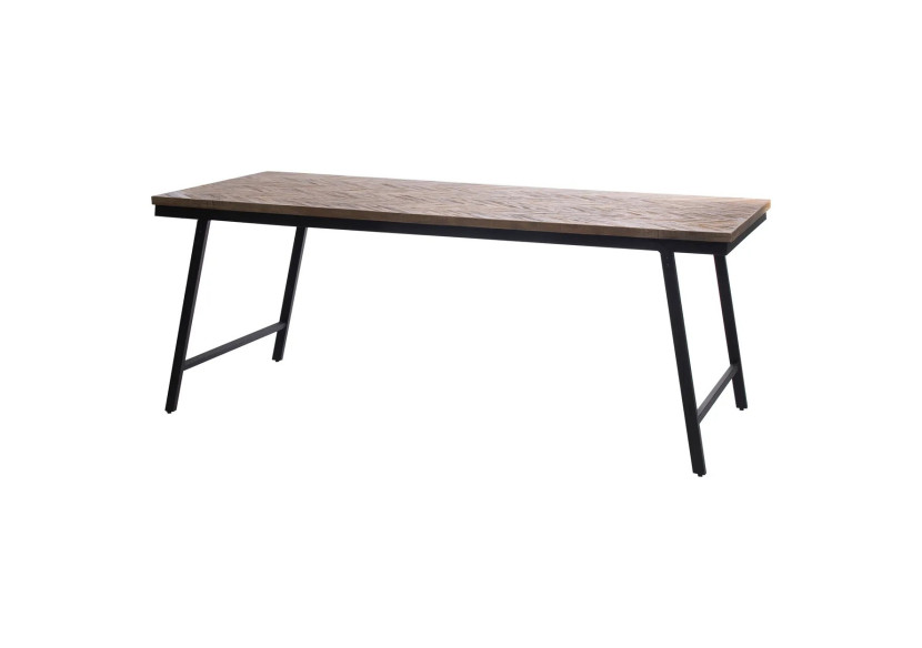Console Herringbone - Bois Teck Naturel - INSU003N - Bazar Bizar Console Herringbone - Bois Teck Naturel - INSU003N - Bazar Bizar