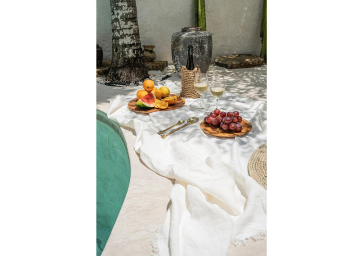Nappe en Lin - Blanche - 150x200cm - INMAX002W-150x200 - Bazar Bizar 2