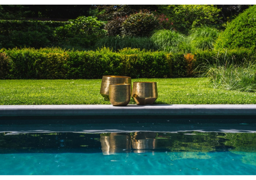 Cache-pot Hammered - Laiton - XL - INAB020Bra-XL - Bazar Bizar