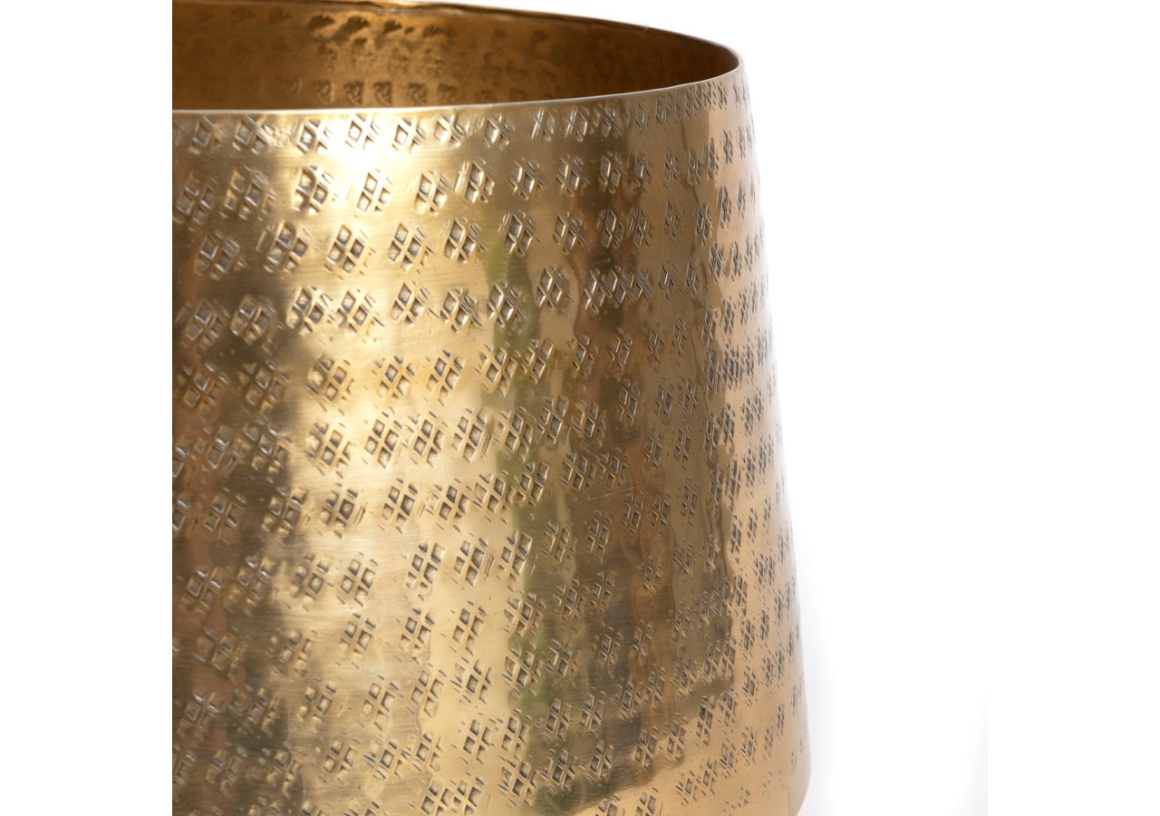 Cache-pot Hammered - Laiton - XL - INAB020Bra-XL - Bazar Bizar