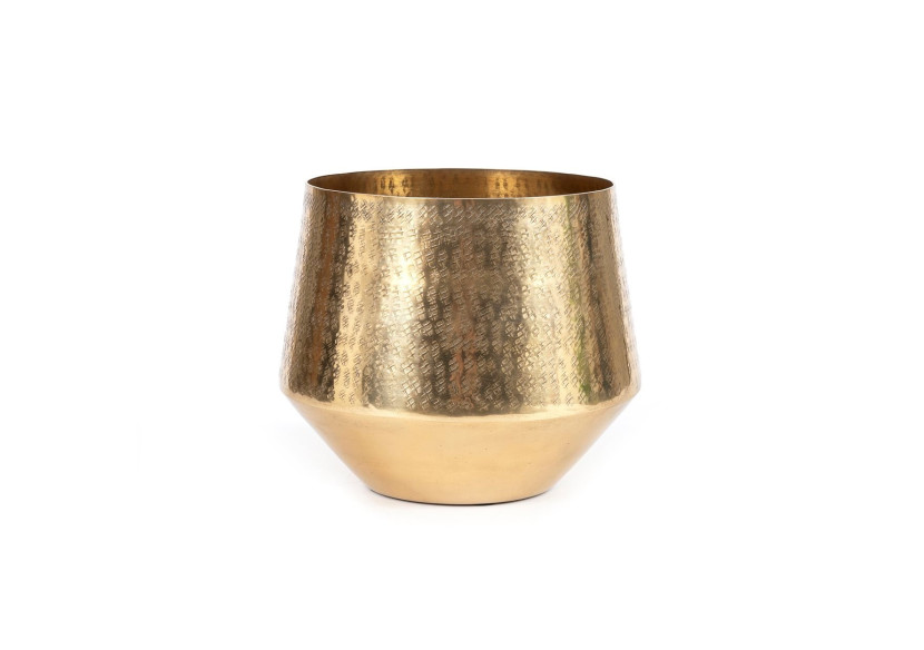 Cache-pot Hammered - Laiton - L - INAB020Bra-L - Bazar Bizar