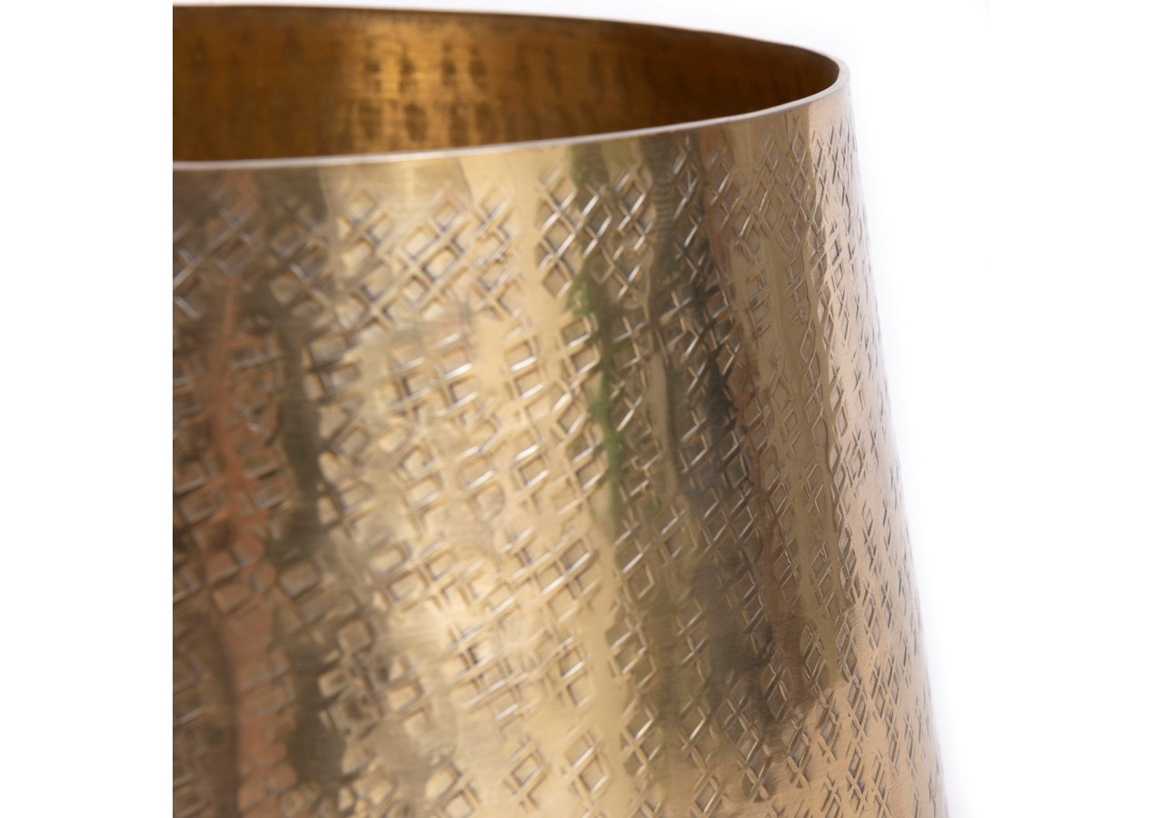 Cache-pot Hammered - Laiton - L - INAB020Bra-L - Bazar Bizar