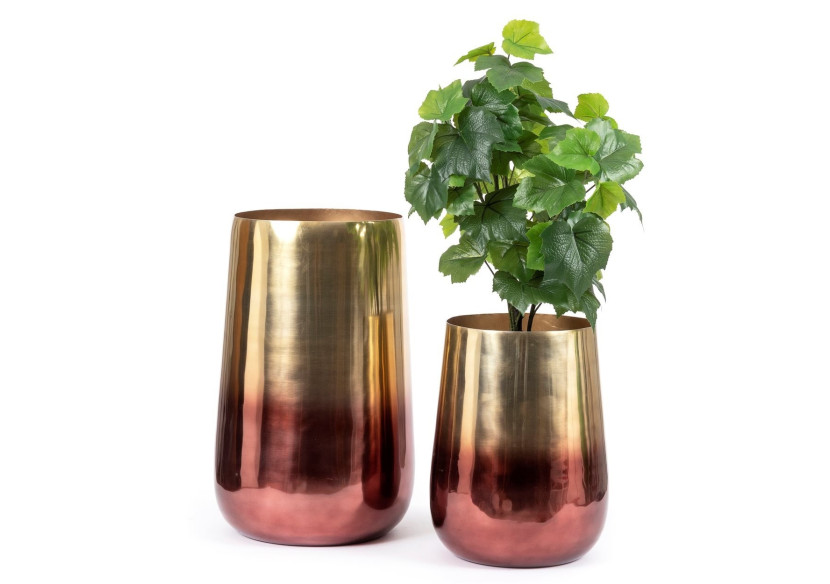 Vase en laiton bicolore - Finition laiton - L - INAB018Bra-L - Bazar Bizar Vase en laiton bicolore - Finition laiton - L - INAB018Bra-L - Bazar Bizar