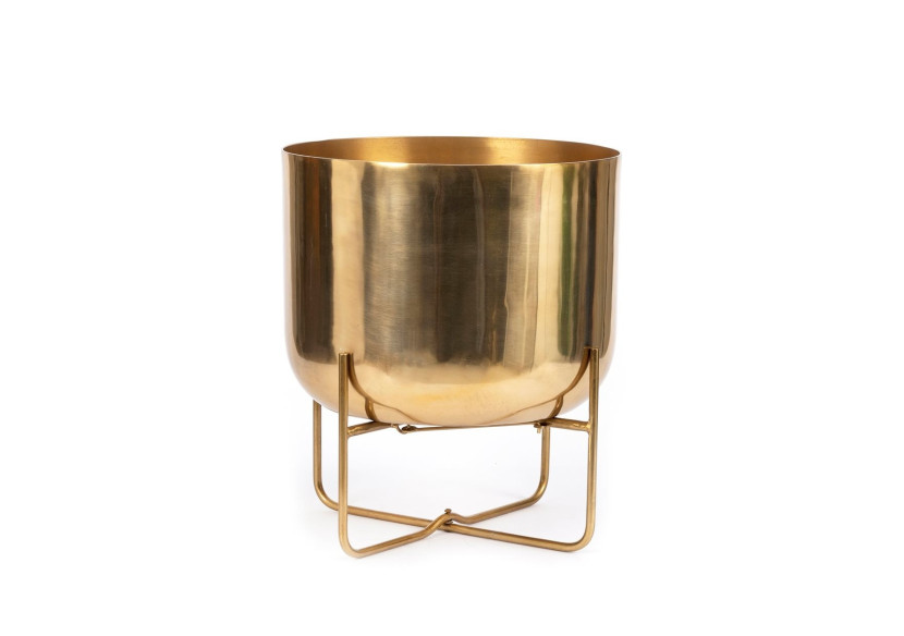 Vase en laiton sur pied - Finition laiton - XL - INAB017Bra-XL - Bazar Bizar