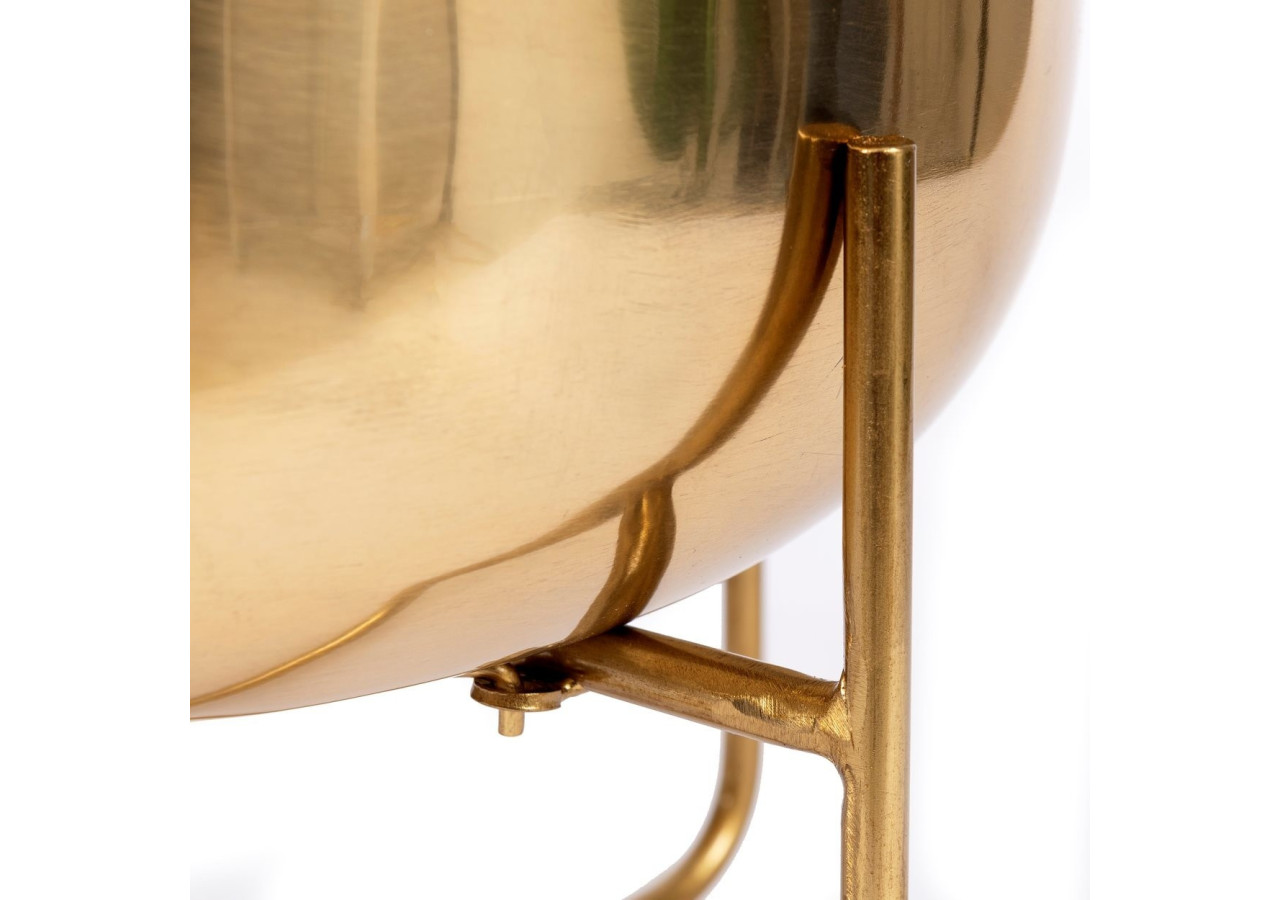 Vase en laiton sur pied - Finition laiton - XL - INAB017Bra-XL - Bazar Bizar