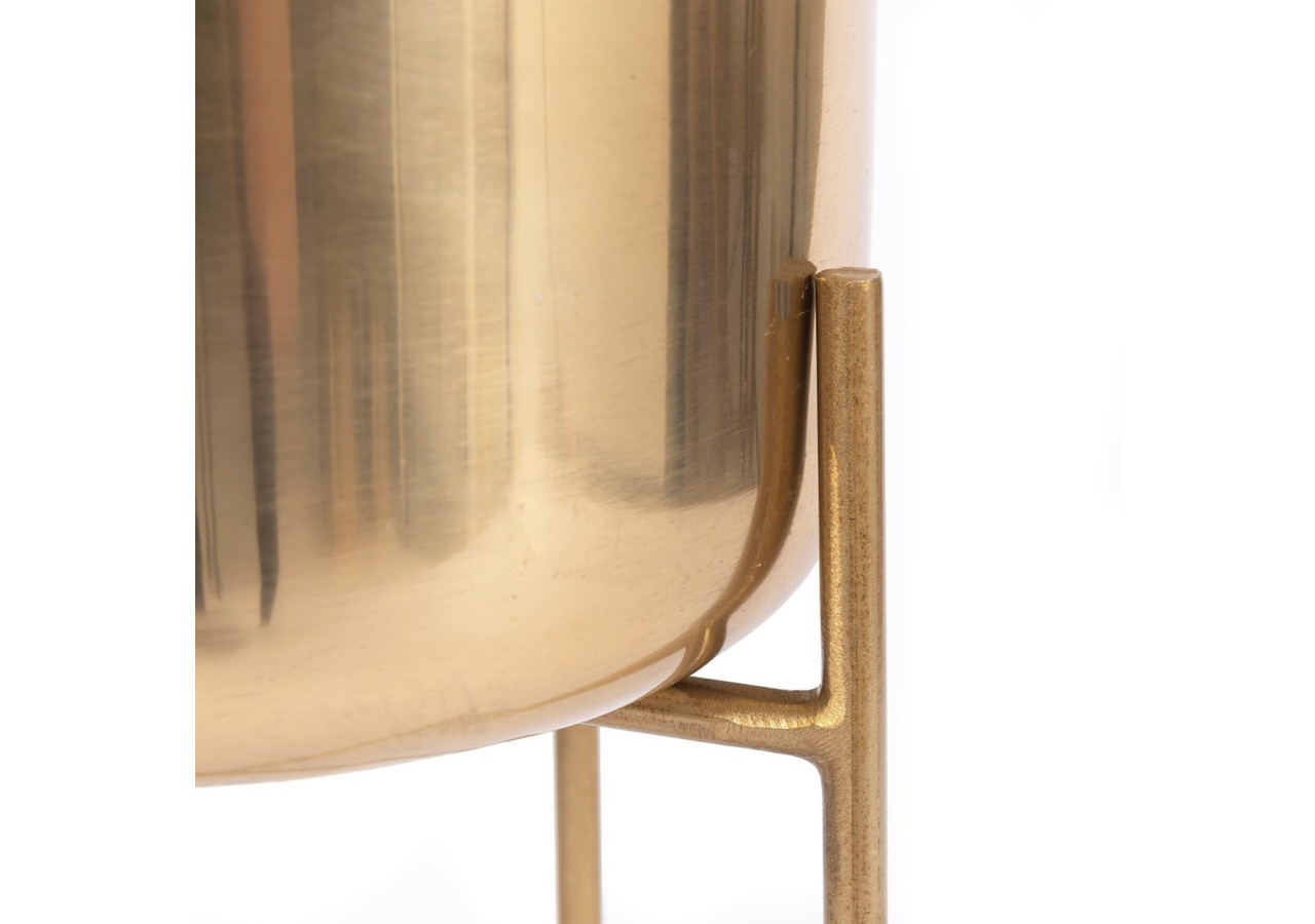 Vase en laiton sur pied - Finition laiton - L - INAB017Bra-L - Bazar Bizar