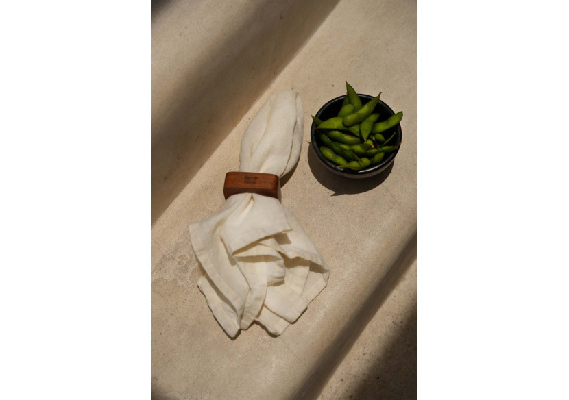 Serviette en lin - Blanche - Lot de 4 - INMAX001W-45x45-SET4 - Bazar Bizar Serviette en lin - Blanche - Lot de 4 - INMAX001W-45x45-SET4 - Bazar Bizar