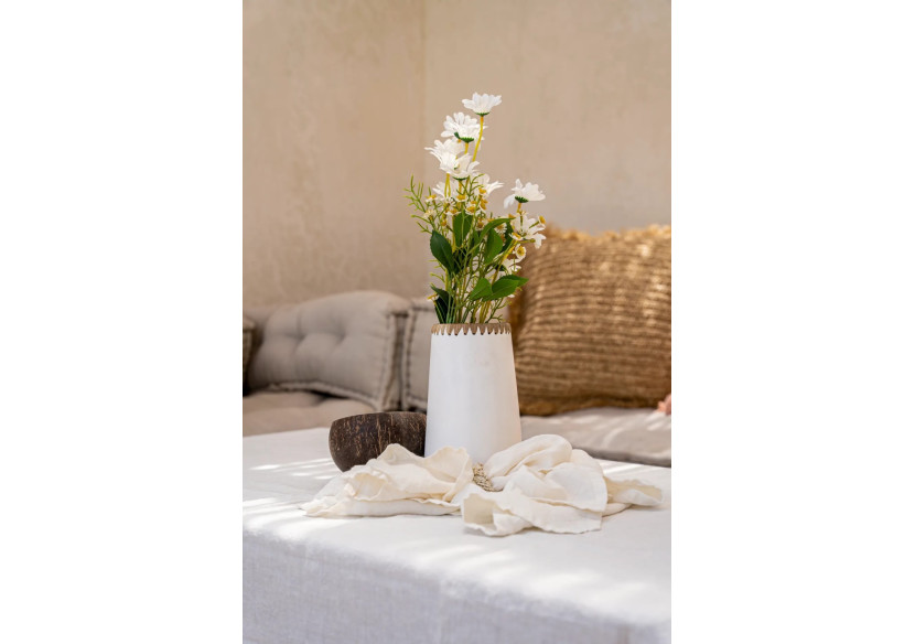 Serviette en lin - Blanche - Lot de 4 - INMAX001W-45x45-SET4 - Bazar Bizar Serviette en lin - Blanche - Lot de 4 - INMAX001W-45x45-SET4 - Bazar Bizar