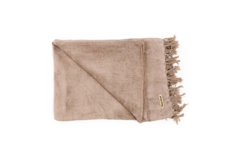 Plaid S'il Vous Plaid - Velours béton - 40 - INIE002ConV - Bazar Bizar