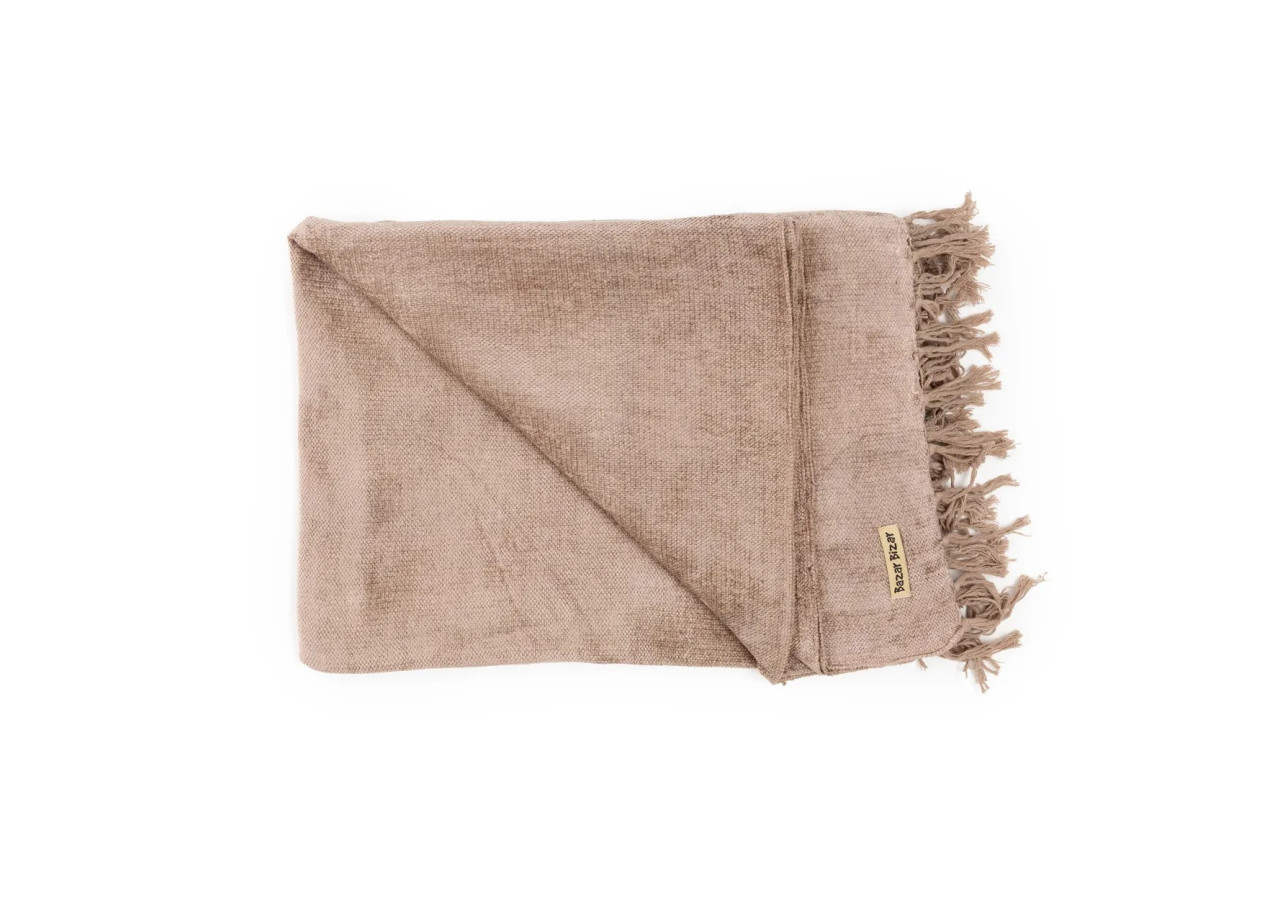 Plaid S'il Vous Plaid - Velours béton - 40 - INIE002ConV - Bazar Bizar