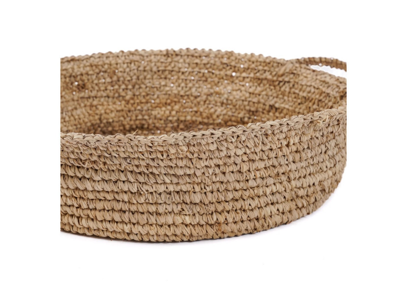 Plateau en Raphia - Naturel - Grand - JACA026N-L - Bazar Bizar