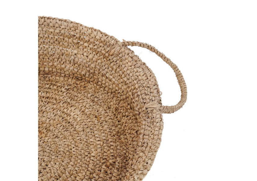 Plateau en Raphia - Naturel - Grand - JACA026N-L - Bazar Bizar