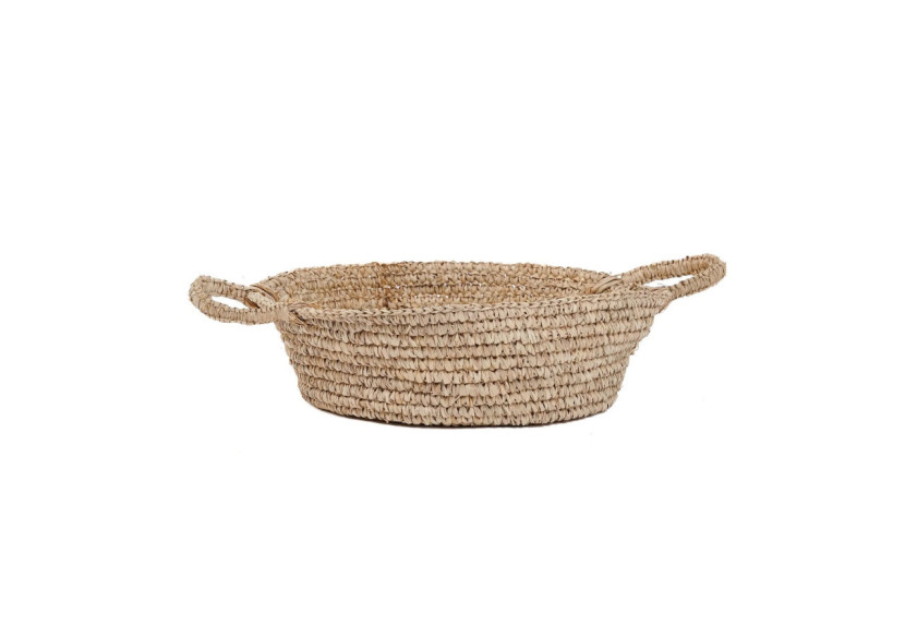 Plateau en Raphia - Naturel - Moyen - JACA026N-M - Bazar Bizar